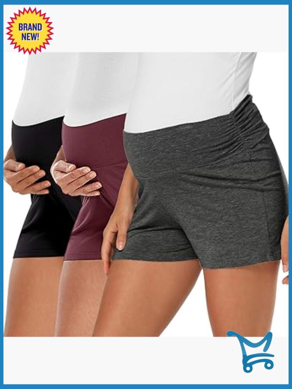 Maternity Shorts Lounge Sleep Pajama Workout Comfy Stretchy Pregnancy Shorts